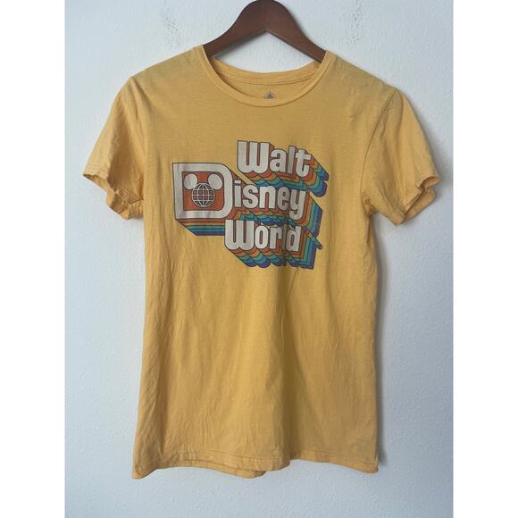 DISNEY Walt Disney World Yellow Short Sleeve Graphic T-shirt - Picture 1 of 3